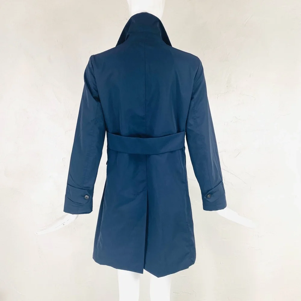 ❤️SOLD❤️ MAXMARA WEEKEND Navy Rain Trench Coat, 0 - Picture 5 of 12